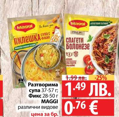 MAGGI различни видове