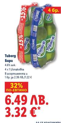 TUBORG Бира