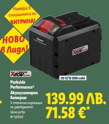 PARKSIDE PERFORMANCE® Акумулаторна батерия