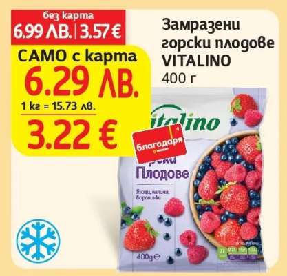 Замразени горски плодове VITALINO