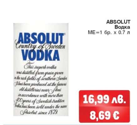 ABSOLUT Водка