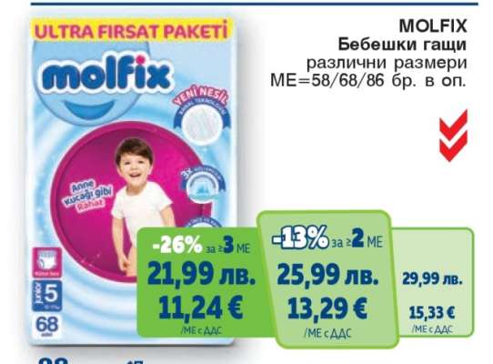 Molfix Бебешки гащи