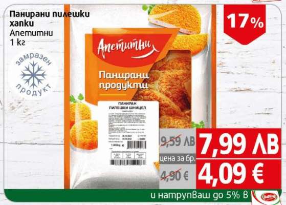 Панирани пилешки хапки АПЕТИТНИ