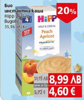 Био инстантна каша Hipp 250 гр