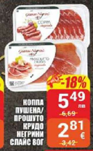 КОППА ПУШЕНА/ПРОШУТО КРУДО НЕГРИНИ СПАЙС ВОГ