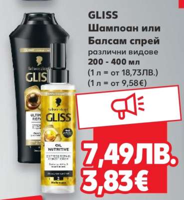 GLISS Шампоан или Балсам спрей