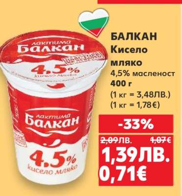 БАЛКАН Кисело мляко