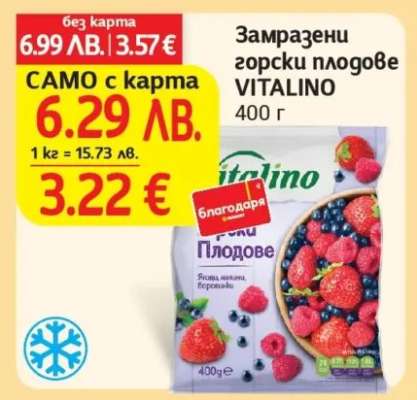 Замразени горски плодове VITALINO