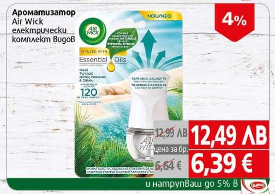 Ароматизатор Air Wick електрически комплект Bugov