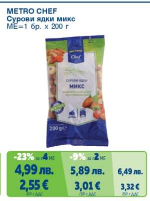 METRO CHEF Сурови ядки микс