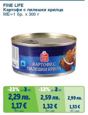 FINE LIFE Картофи с пилешки крилца