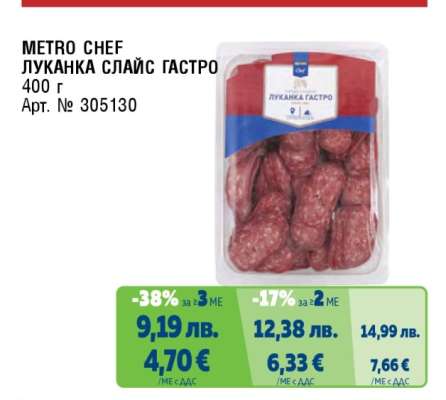 METRO CHEF ЛУКАНКА СЛАЙС ГАСТРО