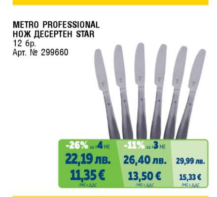 METRO PROFESSIONAL НОЖ ДЕСЕРТЕН STAR