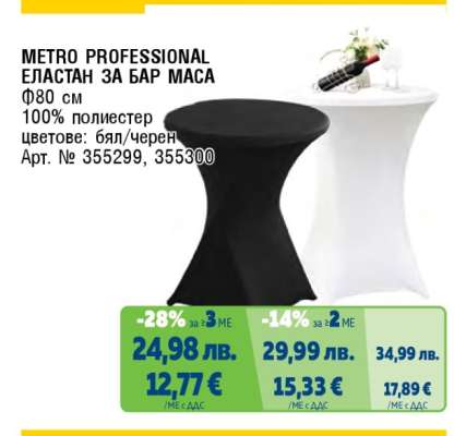 METRO PROFESSIONAL ЕЛАСТАН ЗА БАР МАСА