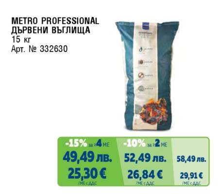 METRO PROFESSIONAL ДЪРВЕНИ ВЪГЛИЩА
