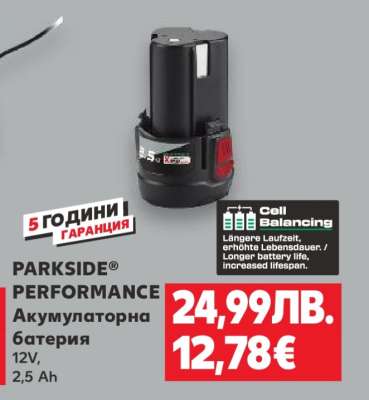 PARKSIDE® PERFORMANCE Акумулаторна батерия