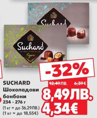 Suchard Шоколадови бонбони