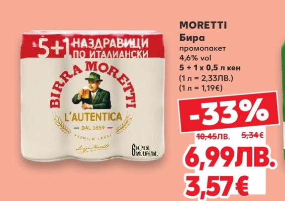 MORETTI Бира
