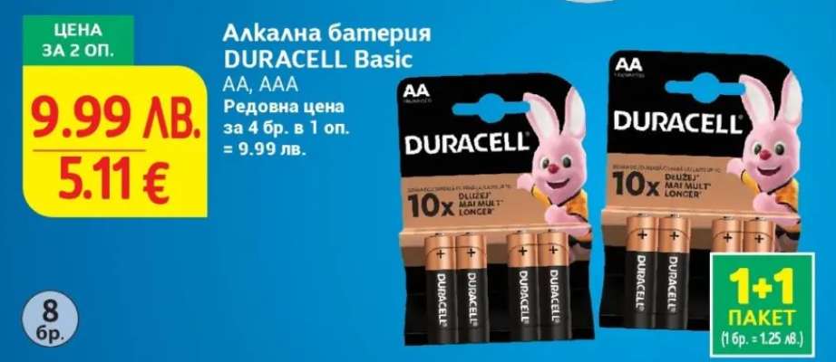 Алкална батерия DURACELL Basic