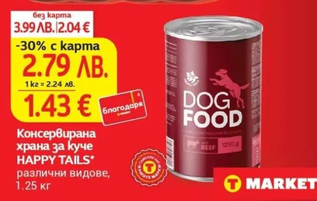 Консервирана храна за куче HAPPY TAILS