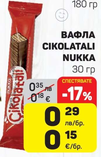 Вафла CIKOLATALI NUKKA