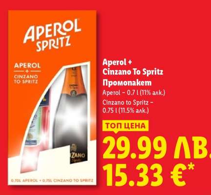 APEROL + CINZANO TO SPRITZ