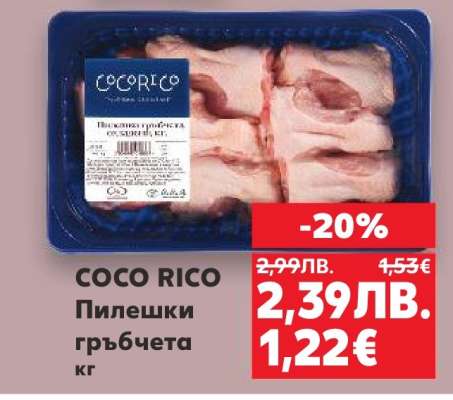 COCO RICO Пилешки гръбчета кг