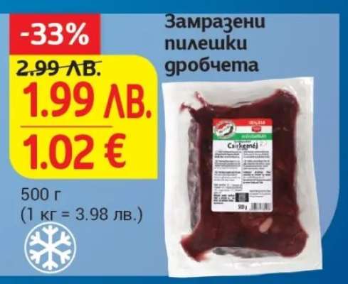 Замразени пилешки дробчета