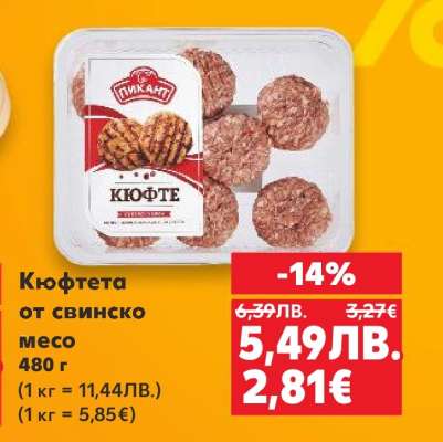 Кюфтета от свинско месо