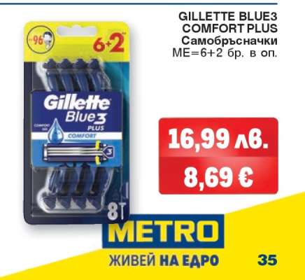 GILLETTE BLUE3 COMFORT PLUS