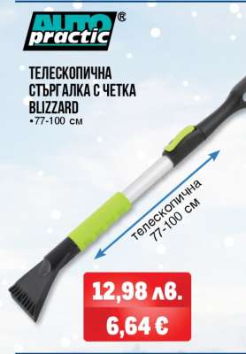 ТЕЛЕСКОПИЧНА СТЪРГАЛКА С ЧЕТКА BLIZZARD