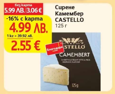 Сирене Камембер Castello