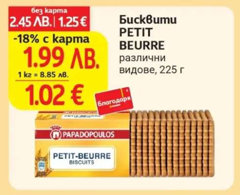 Бисквити Petit-Beurre