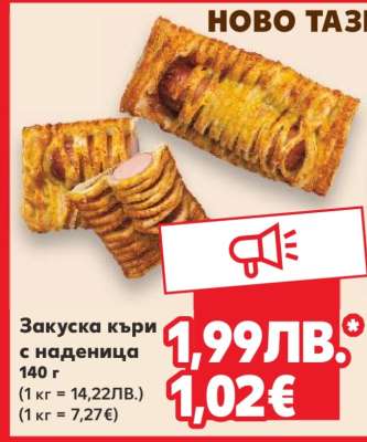 Закуска къри с наденица