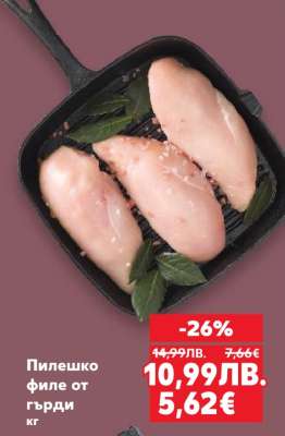 Пилешко филе от гърди кг
