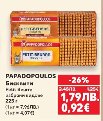 PAPADOPOULOS Бисквити