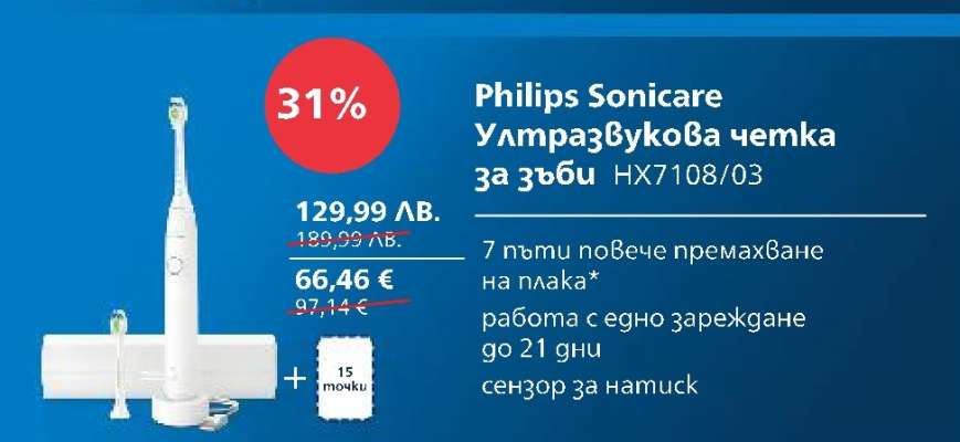 Philips Sonicare Ултразвукова четка за зъби HX7108/03