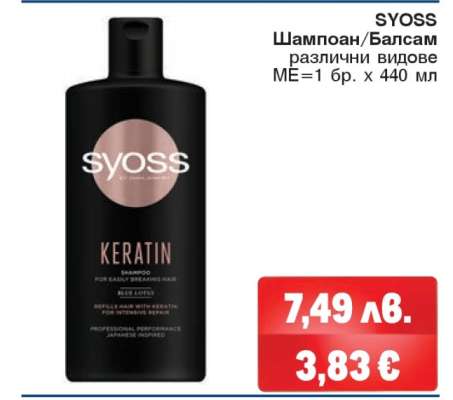 SYOSS Шампоан/Балсам