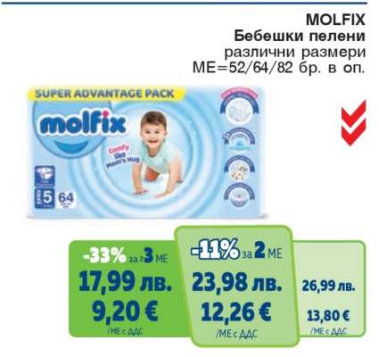 MOLFIX Бебешки пелени