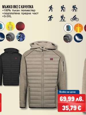 Мъжко яке с качулка