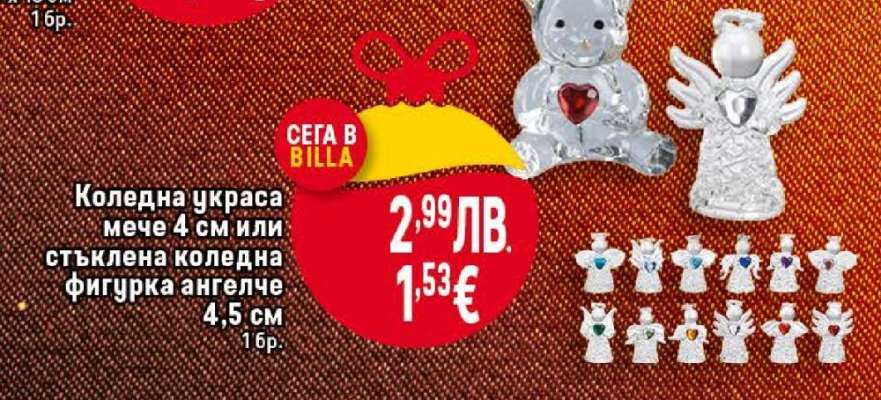 Коледна украса мече или ангелче