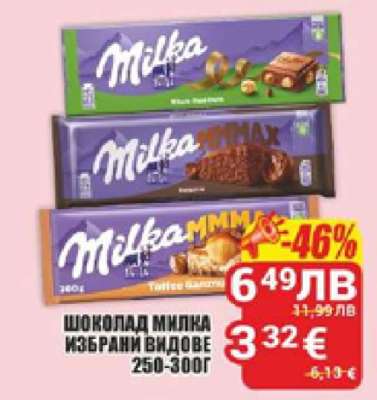 Шоколад Milka