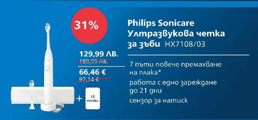 Philips Sonicare Ултразвукова четка за зъби HX7108/03