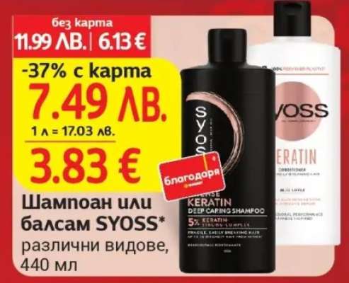 Шампоан или балсам Syoss