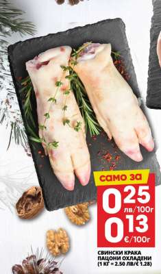 Свински крака пачони охладени