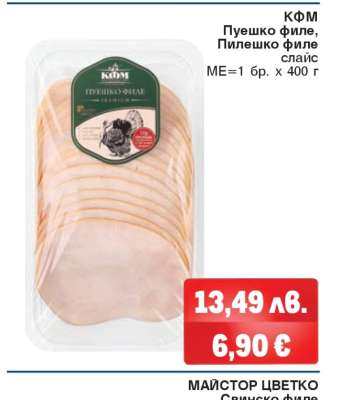 КФМ Пуешко филе, Пилешко филе слайс