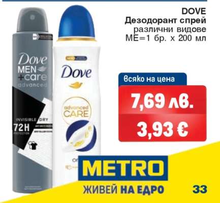 DOVE Дезодорант спрей