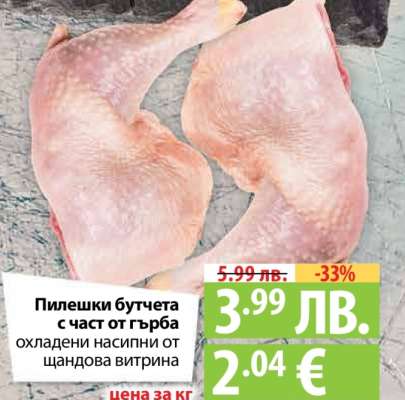 Пилешки бутчета с част от гърба