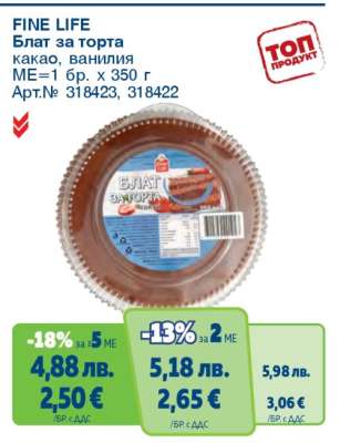 FINE LIFE Блат за торта