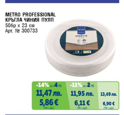 METRO PROFESSIONAL КРЪГЛА ЧИНИЯ ПУЛП